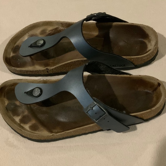 Birkenstock Gizeh Women’s Sz EU 39 US 8-8.5 Steel Blue color - Picture 2 of 7